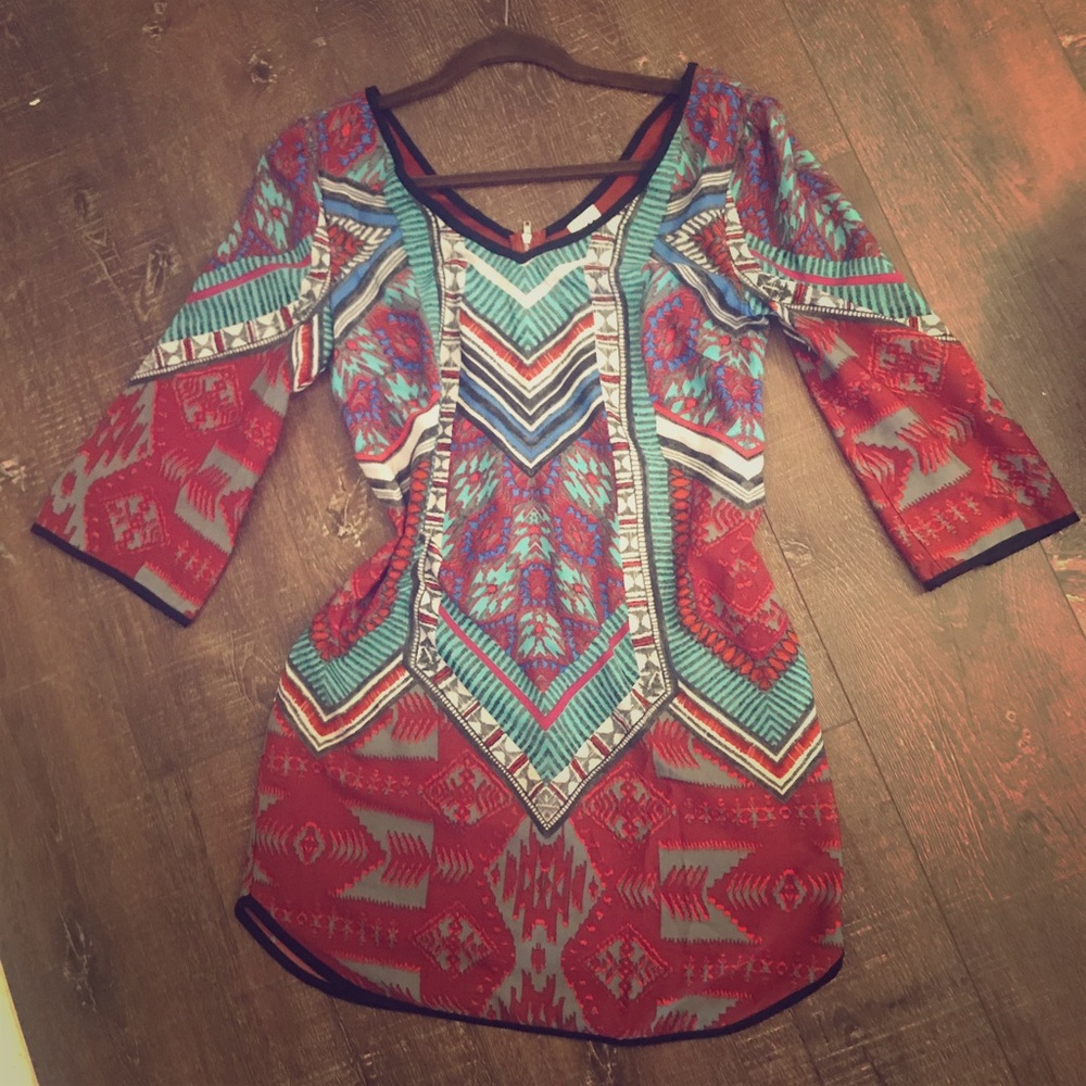 Aztec print dress
